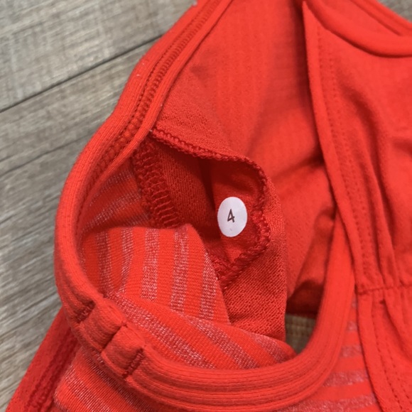 Lululemon No Limits Tank Red Stripe Size 4 - Picture 10 of 11